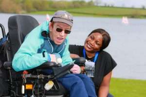 A carer and disabled adult showing the importance of matching personalities